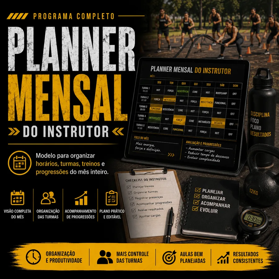 Planner mensal do instrutor